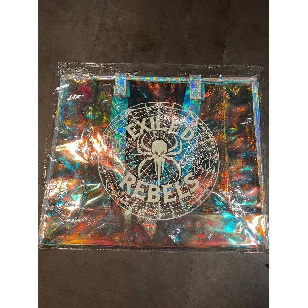 Holographic Spider‎ Web Tote Bag - Unique Rave Accessory